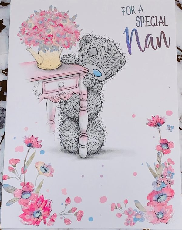 Nan Birthday Card ME TO YOU Tatty Ted Design with Sparkling Glitter Detail New Sealed 682952