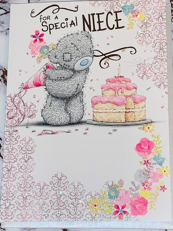 Niece Birthday Card ME TO YOU TATTY TED Design Sparkling Glitter Design 981086