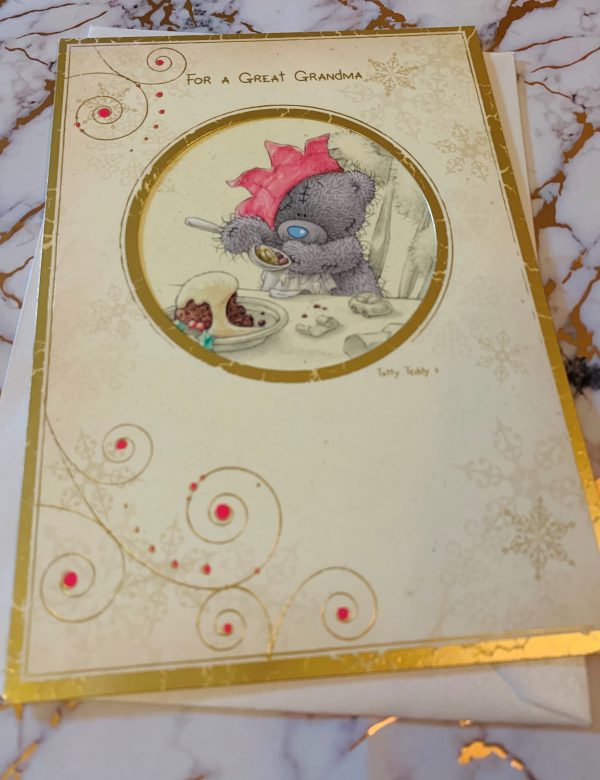 Great Grandma Christmas Card Beautiful Me To You Tatty Ted Design by Carte Blanche 426154
