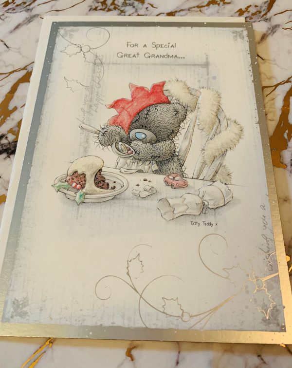 Great Grandma Christmas Card Beautiful Me To You Tatty Ted Design by Carte Blanche 542694