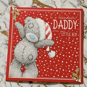 Daddy from your Little Boy Christmas Card Beautiful Me To You Tatty Ted Design by Carte Blanche 532424