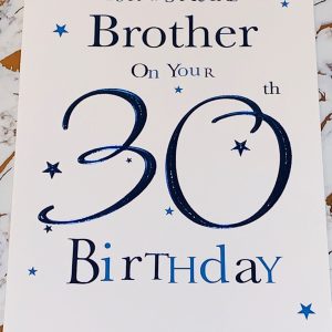 Brother 30th Birthday Card Beautiful Design & Verse by Fab 770202