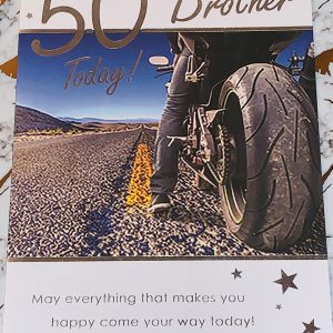 Brother 50th Birthday Card Beautiful Design & Verse by Perfect Thoughts 036026M