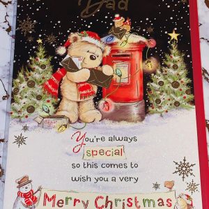 Dad Christmas Card 11x7 Bright Fun Design & Beautiful Verse by Regent 900159