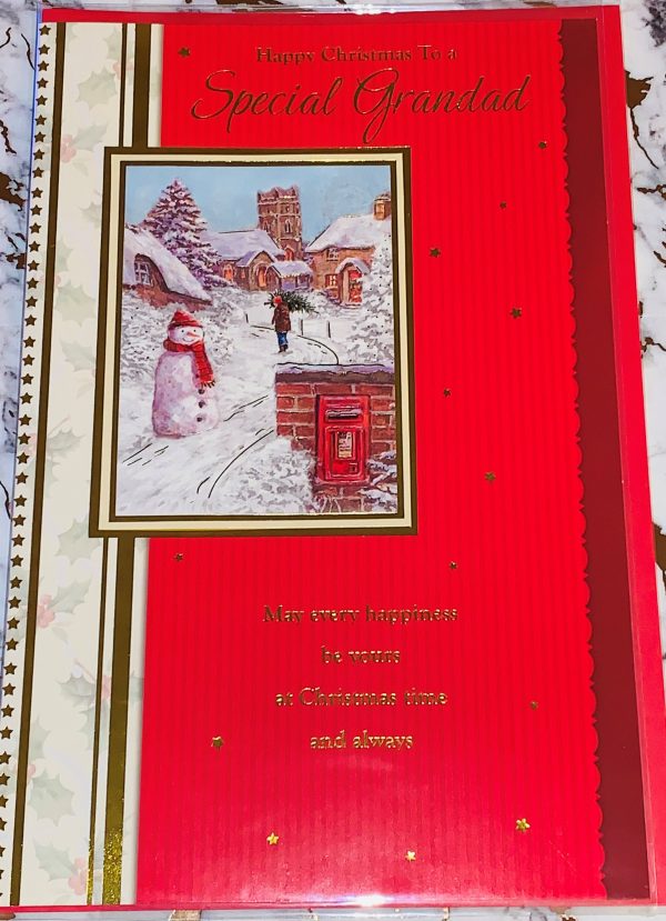 Grandad Christmas Card 11x7 Bright Fun Design & Beautiful Verse by Regent 576460