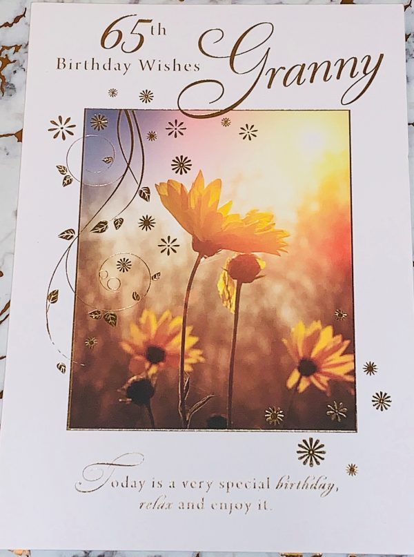 Granny 65th Birthday Card Beautiful Design & Verse by Perfect Thoughts 036026CC