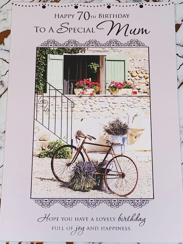 Mum 70th Birthday Card Beautiful Design & Verse by Perfect Thoughts 036026HH