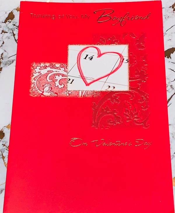 Valentines Card Boyfriend 10x7 with Beautiful Verse by Gibson 275299