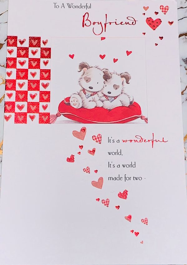 Valentines Card Boyfriend 9x6.5 with Cute Verse by Gibson 275312