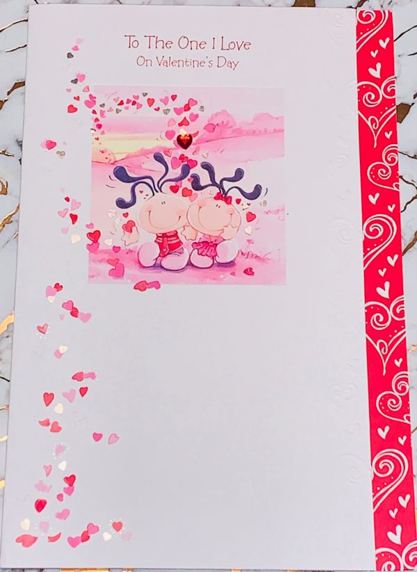 Valentines Card One I Love Cute Couple by Carlton Cards 505788