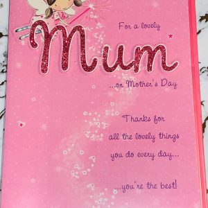 Beautiful Mother's Day Card Mum Lovely Verse & Sparkling Design 15636