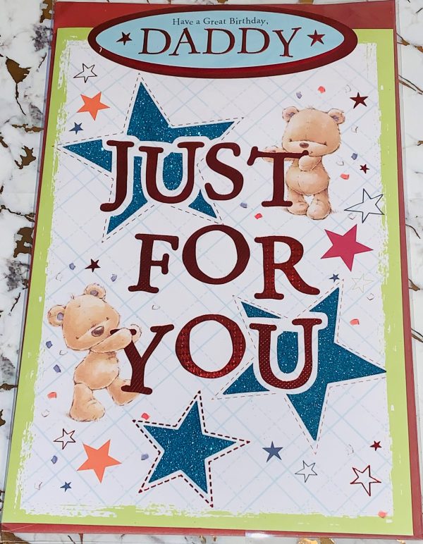Daddy Birthday Card 11x7 Beautiful Design & Verse by Vibrance 5054655