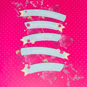 Fiancée Birthday Card Stunning Design & Verse by Vibrance 029201.1