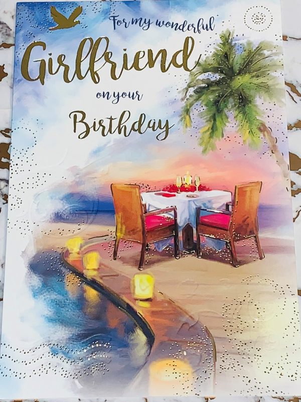 Girlfriend Birthday Card Stunning Design & Verse by Kingfisher 998211
