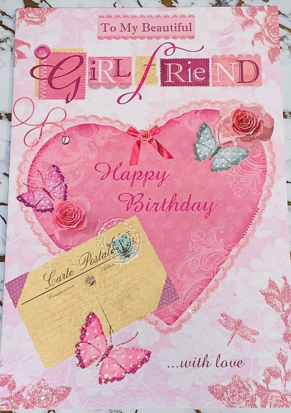 Girlfriend Birthday Card Stunning Design & Verse by Portobello 248015