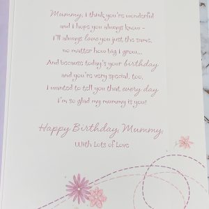 Mummy Birthday Card From Your Little Girl 11x7 Stunning Design by Centre Stage 954912.1