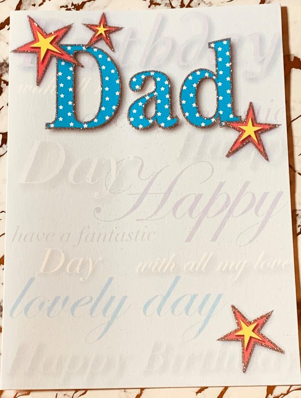 Dad Birthday Card Sparkling Design by Paper Rose 066045