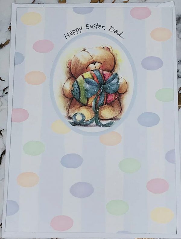 Dad Happy Easter Card Bright Cute Fun Design by Forever Friends - Hallmark 260657