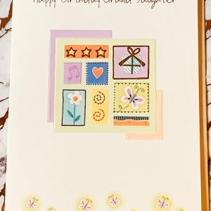 Happy Birthday Granddaughter Card Bright Fun Sparkling Design by Kardonia 789002B