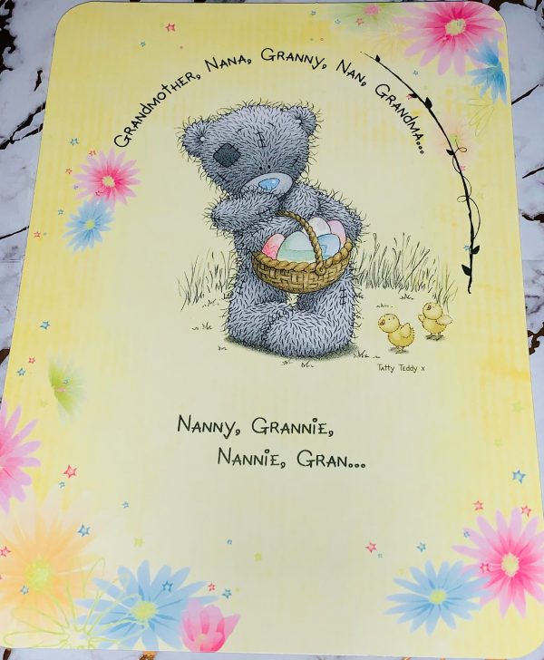 Nanny, Nannie, Gran, Grannie Easter Card Me To You Tatty Ted Design by Carte Blanche 393067