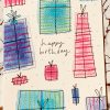 Open Blank Card Bright Fun Sparkling Design by Paper Rose 046603