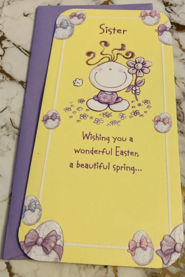 Sister Easter Card Bright Cute Fun Design by Bubblegum - Hallmark 412314